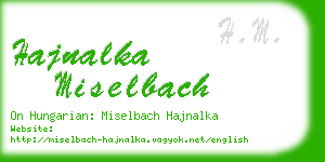 hajnalka miselbach business card